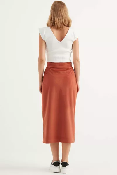 Jupe en velours avec fentes