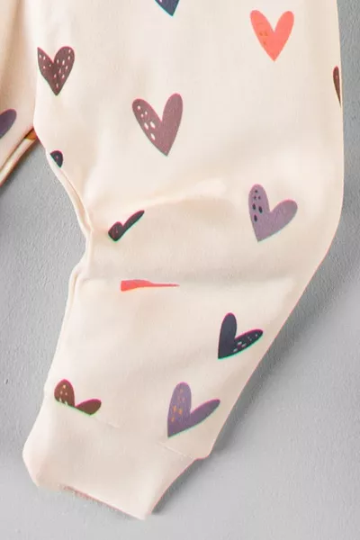 2-teiliges Baby-Set aus organischem Stoff gemustert