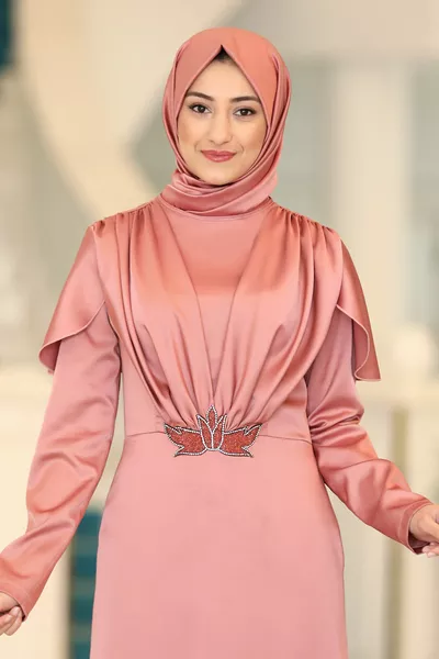 Alisa Satin Hijab Abendkleider