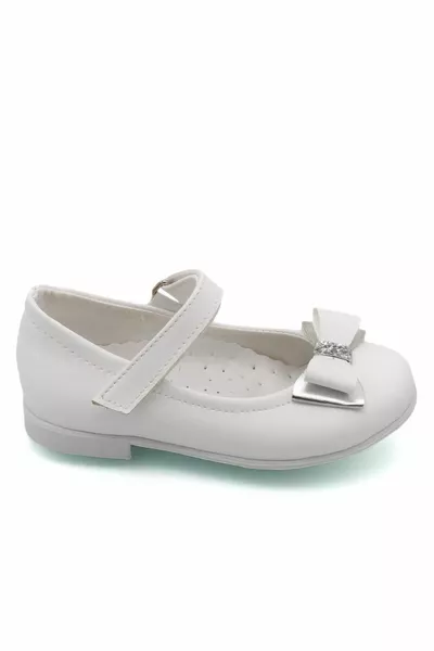 Détail de la pierre d’arc Ballerines pour bébé Blanc mat