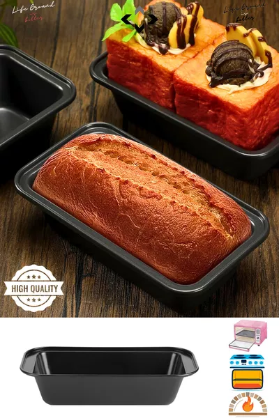 Karbon Çelik Baton Dikdörtgen Kek Ekmek Kalıbı Yapışmaz Ekmek Kalıbı Fırın Airfryer Fırın Kalıbı