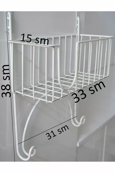 Over-the-Door Iron and Ironing Board Hanger Iron Organizer Shelf - Black