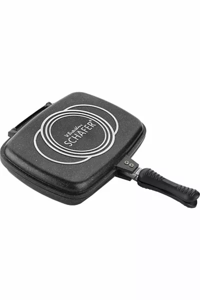Double Grill Pan  Cm Çift Taraflı Tava - Ayrılabilen Ikiz Balık Tavası Buharda Tavuk