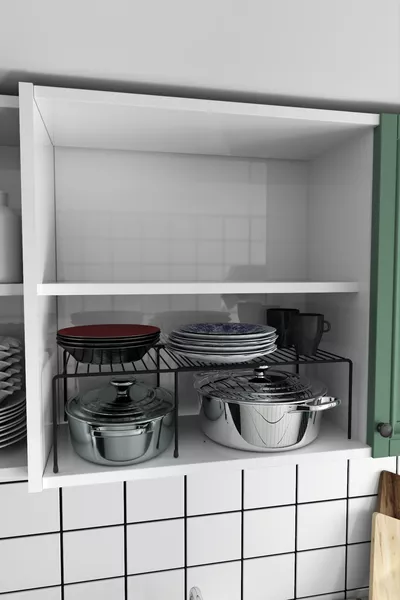 Organizer da Interno Armadio Regolabile a Mensola Estendibile, Organizer Cucina e Bagno