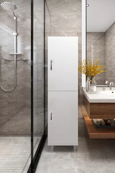 Armadio multiuso con ante, armadio da cucina, armadio da bagno, armadio per balcone, dispensa