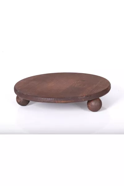 Groot Formaat  cm Houten Dienblad met Poot Houten Dienblad in Walnootkleur