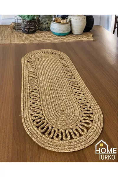 Джут, Плетёная, Декоративная Скатерть, Дорожка  см, Американская Сервировка, Чехол для Стола, Стиль Бохо