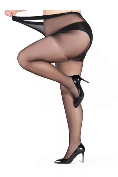 Большие размеры блестящие колготки  ден