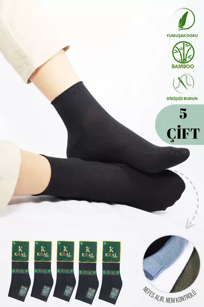 Chaussettes courtes parfumées en bambou pour hommes, sans coutures, motif gaufré Lacoste (5 pièces)