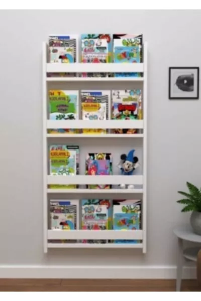 Montessori Bookshelf Educational Children's Library with 4 Shelves