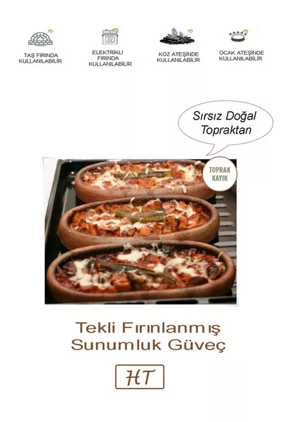 Large Earthenware Casserole Boat  cm (1 Piece)