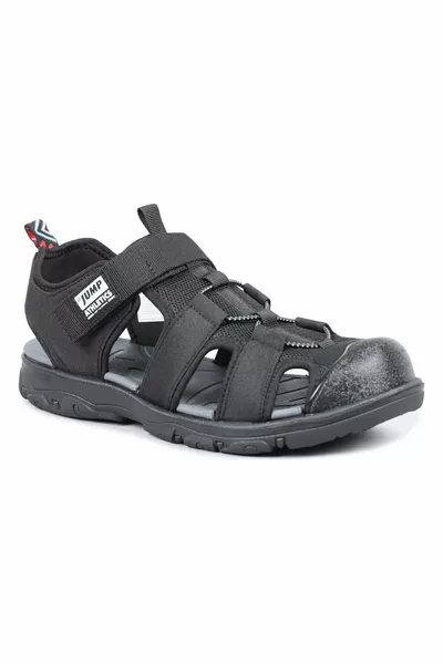  Sandali casual da uomo in velcro neri