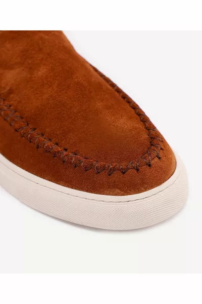 Mocassins en cuir à détails de sellerie