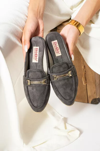 Дамски балетки Катарама Детайлни Стилни Удобни Ортопедични Ежедневни Чехли