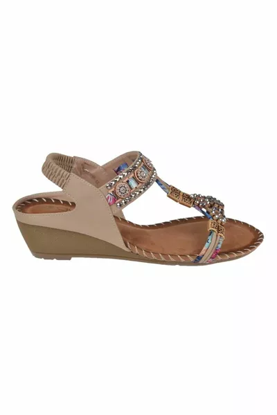 صندل نسائي بنعل مبطن  بيج