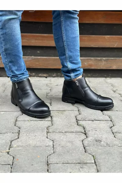 CASUAL BONT MET DUBBELE RITSSLUITING, ANTISLIPZOOL, WATERDICHTE EN KOUDEBESTENDIGE HERENLAARZEN