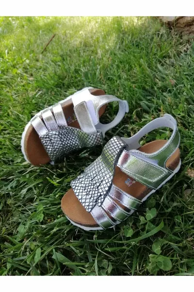 filles en cuir véritable orthopédique liège semelle sandales