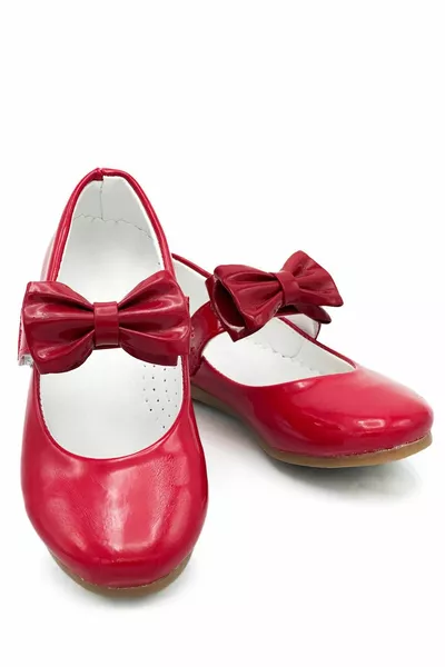 Velcro Ribbon Thermo Sole Girls Sandals Red