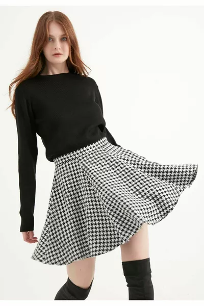 High Waist Flared Skirt