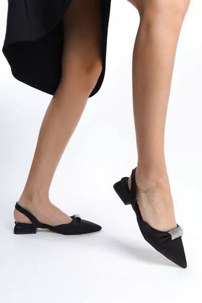 Tacchi in raso da donna con papillon