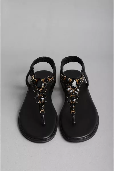 ИЗБЕРЕТЕ  STONE FLIP FLP САНДАЛИ ОТ ЕСТЕСТВЕНА КОЖА ЧЕРЕН