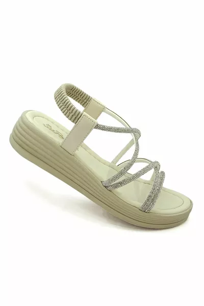 Дамски блестящ камък Easy Wear Удобни решетъчни сандали