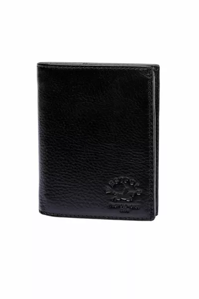 Soft genuine leather men's wallet with coin and plenty of card compartments