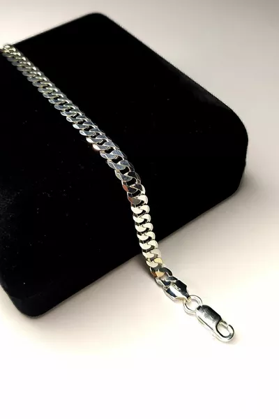 Bracciale Gourmet Italiano in Argento 6 mm Larghezza  cm Lunghezza