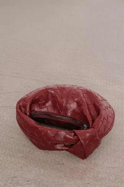 Дамска мини чанта Jordie Плетена бордо Bttg