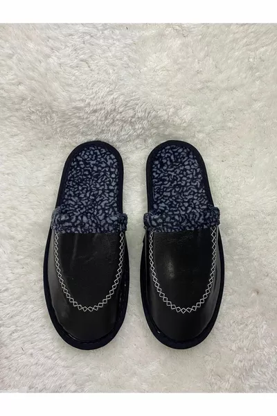 الرجال الجلود الصوف الشتاء الدافئ المهر حزمة مريحة النعال منزل أنيق