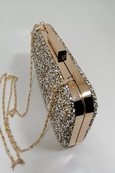 ياكاموز المرأة الذهب الحجر مساء اللباس مخلب محفظة حقيبة