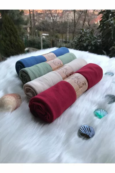 Penye Şal 4'lü Set (İNDİGO - ÇAĞLA - TAŞ - BORDO)