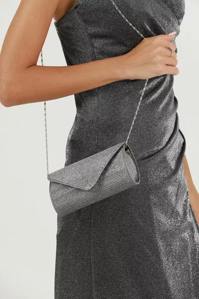 البلاتين مخطط الدنيس مساء اللباس حقيبة