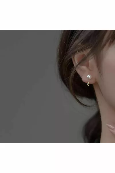 Stylish Pearl Drop Steel Earrings - Anti-tarnishing, Anti-Allergic -New Fashion Gold Plated