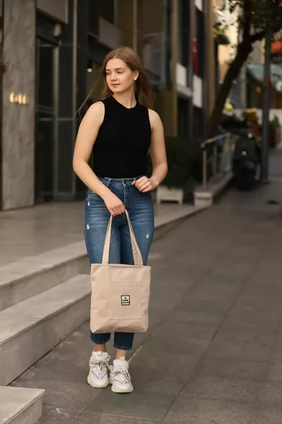  бежевая молния 3 отделения повседневная спортивная холщовая сумка-тоут женская сумка на руку и плечо