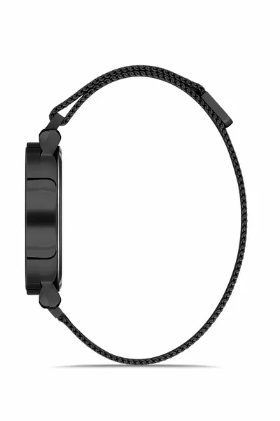 Black Touch Digital Straw Band Women Wristwatch