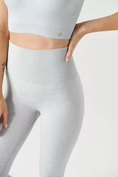 Palmi меланжевые леггинсы с завышенной талией серого цвета