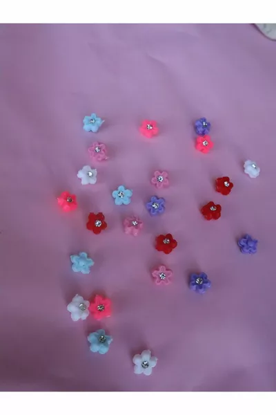  броя пастелни цветове орнамент за коса фиби за коса