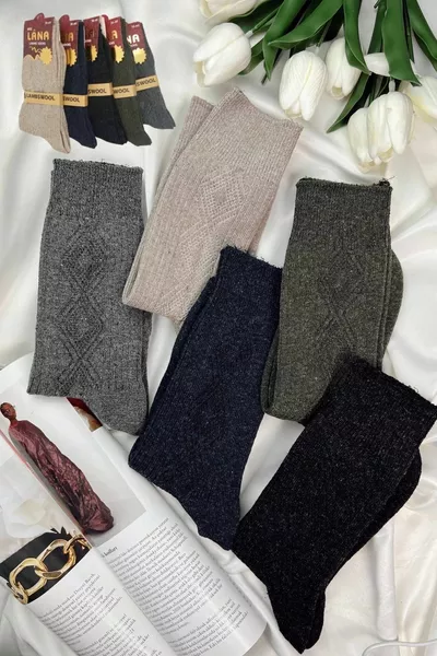 الجوارب 5 أزواج من الجوارب الصوفية الشتوية