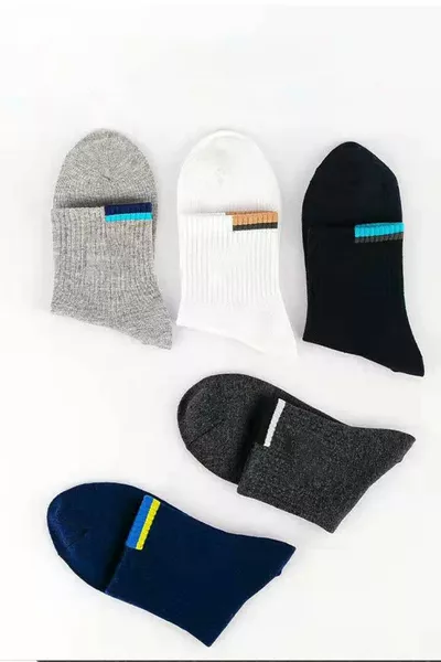 5 pz calzini sportivi corti da uomo in cotone