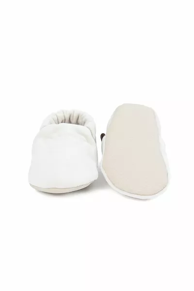 Velvet Cream Baby Booties