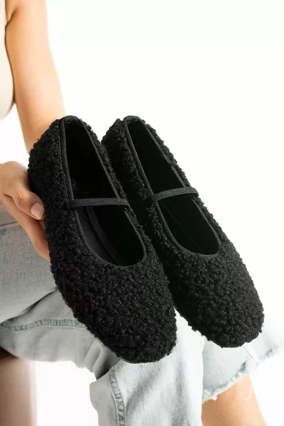 المرأة السوداء تيدي مجعد أفخم مرونة التفاصيل شقة وحيد النساء الباليه الشقق