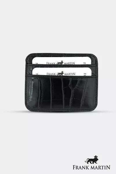 Оригинальное коробочное отделение для денег из кожи крокодила тонкий держатель кредитной карты и кошелька Lux Croco Women Card Holder