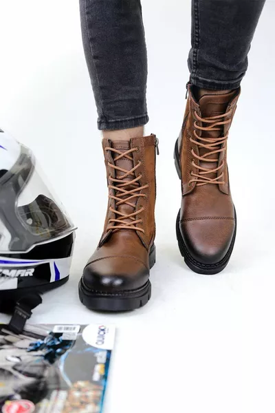 موسكو عالية الجودة تان الجلد المدبوغ الأحذية الرجال عارضة العسكرية البريدية الباردة وللماء البني