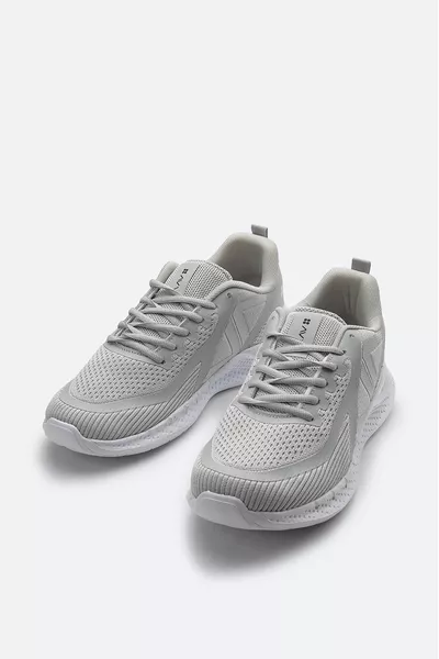 Grau bedruckter Sneaker mit flexibler Sohle für Herren 