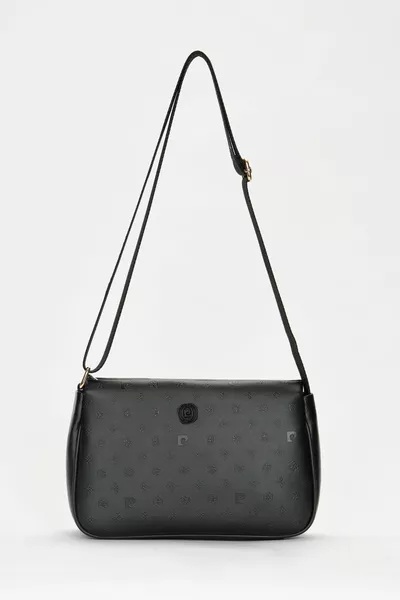 Print Zwarte Dames Schoudertas 