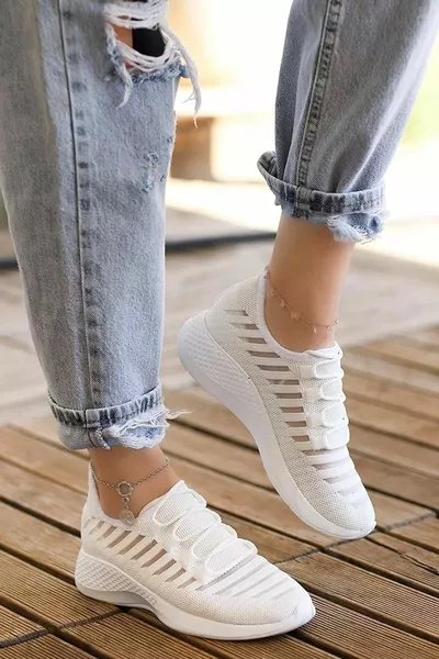 Blanc Bakhadi Casual Casual Baskets d’été Tendance Modèles