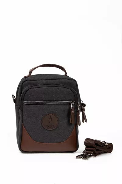 Canvas Heren Handtas Schouderriem Portemonnee Casual Tas voor Telefoon (KLEIN FORMAAT)