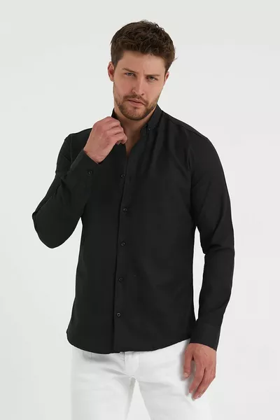 الرجال سليم صالح أكسفورد زر ياقة قميص