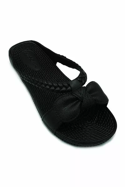 Ciabatte da donna con suola antiscivolo da bagno-balcone-spiaggia-strada nere